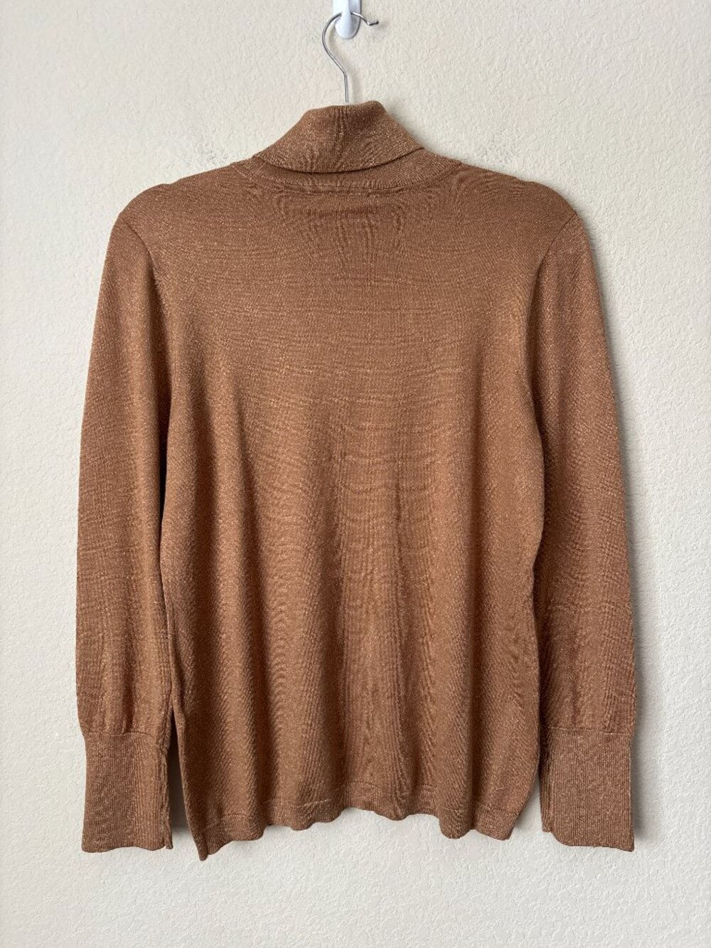 Chico's NEW Camel Shimmer Turtleneck Sweater - Picture 9 of 9